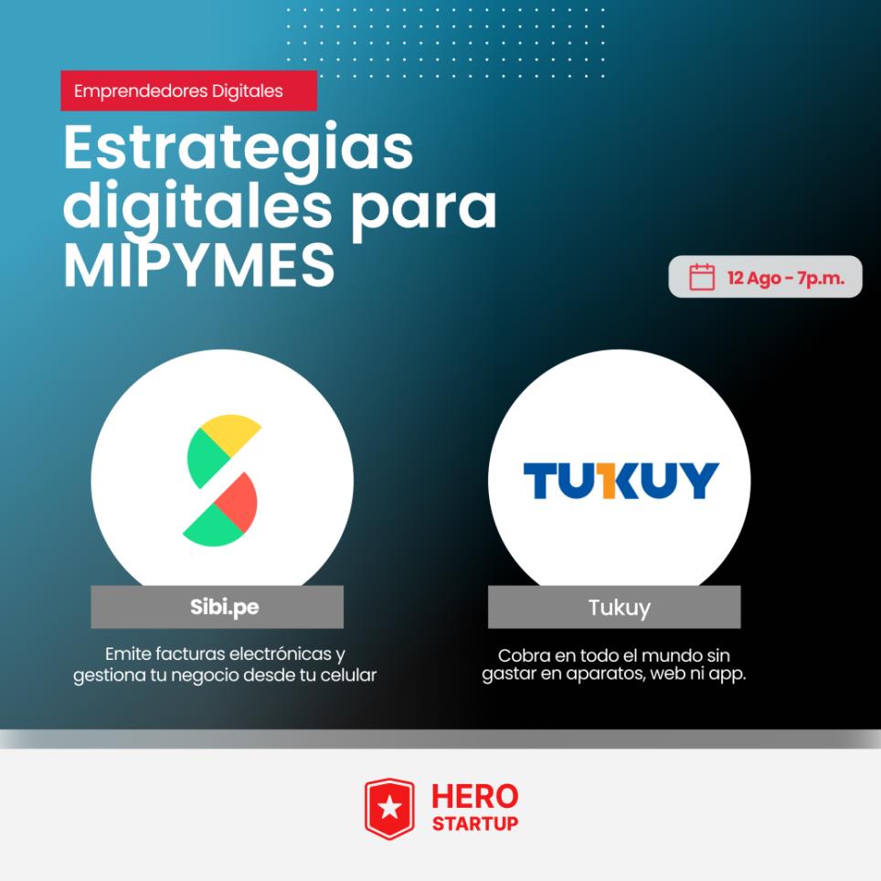 Estrategias digitales para mipymes Startup here 12 de agosto