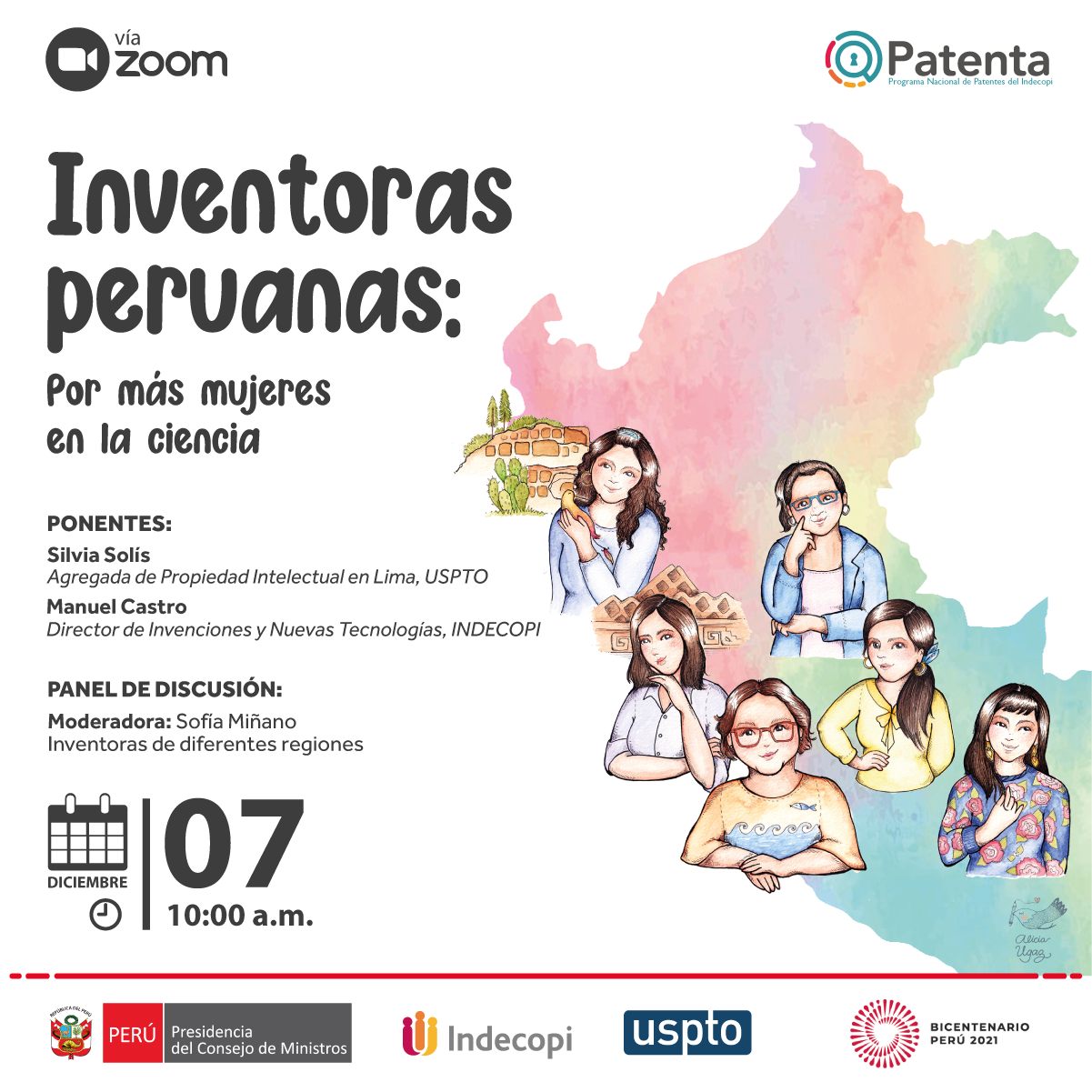 Inventoras peruanas Indecopi 7 de diciembre