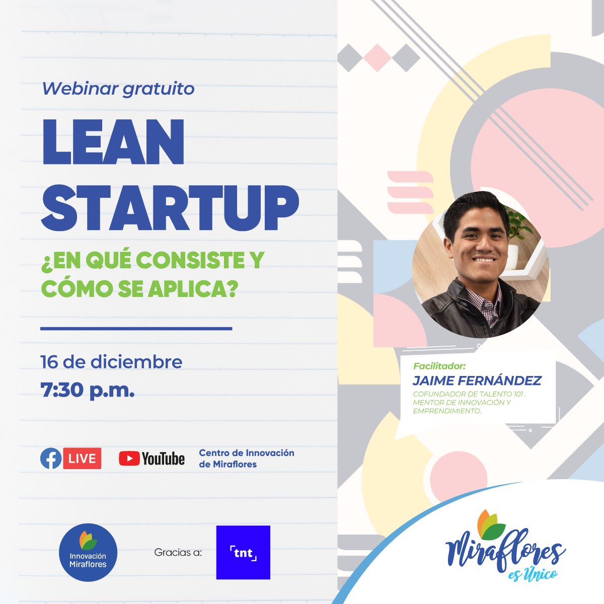 Webinar Lean startup Centro de innovación Miraflores 16 de diciembre