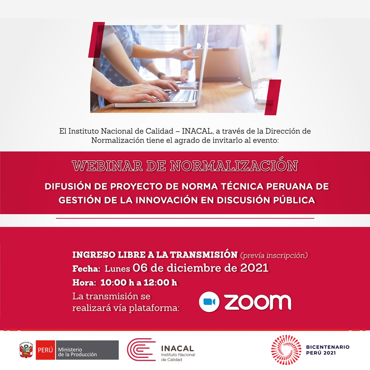Webinar normalización Inacal 6 de diciembre