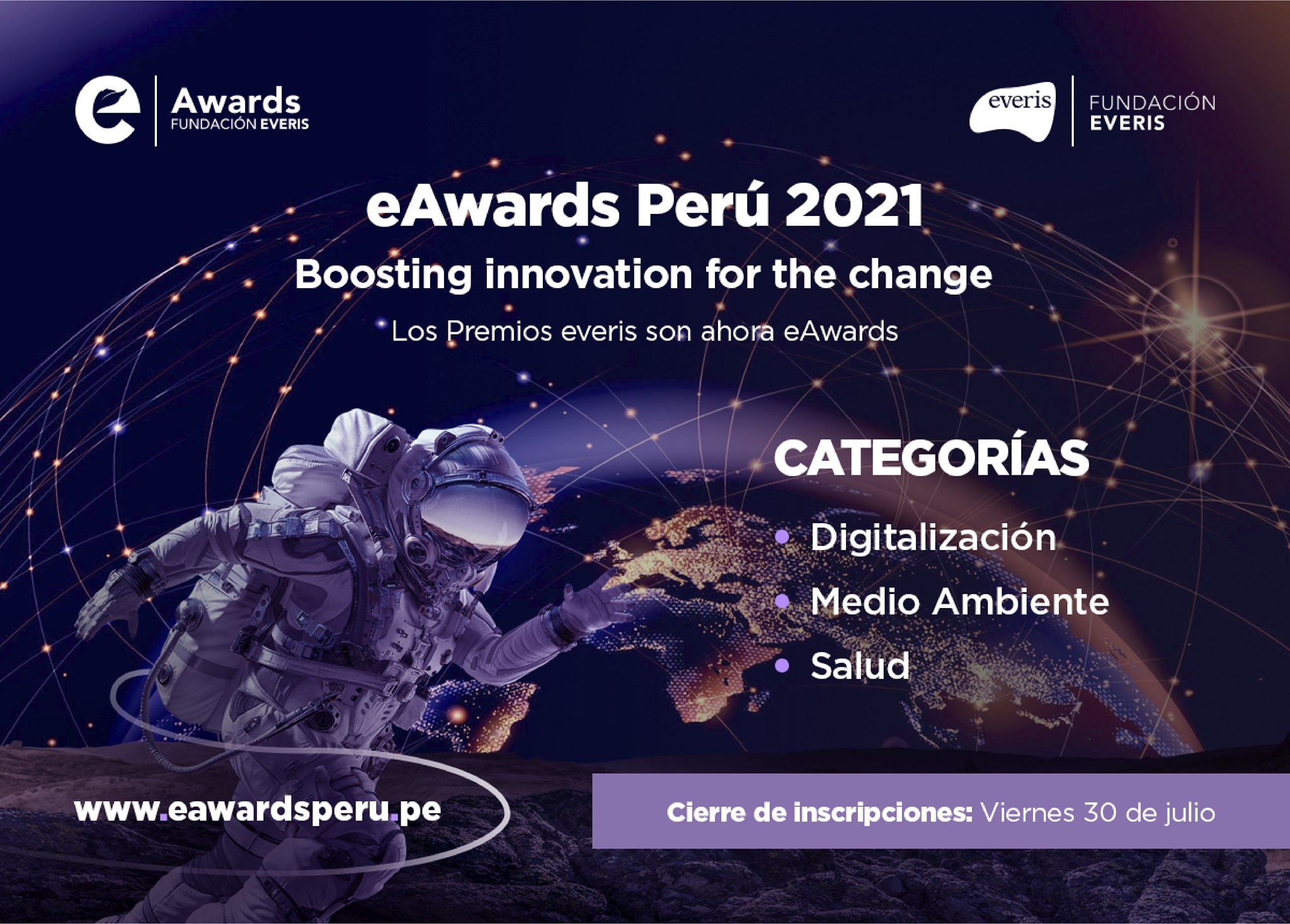 Cierre de inscripciones premios Everis 30 de julio