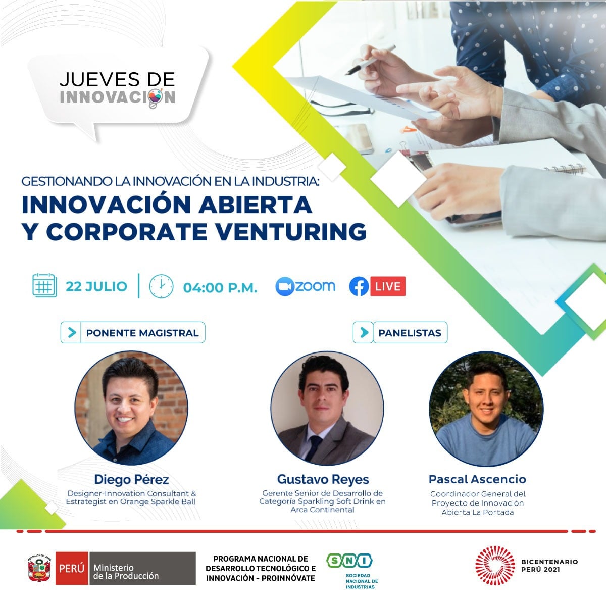 Jueves de innovación SNI y PI 22 de julio