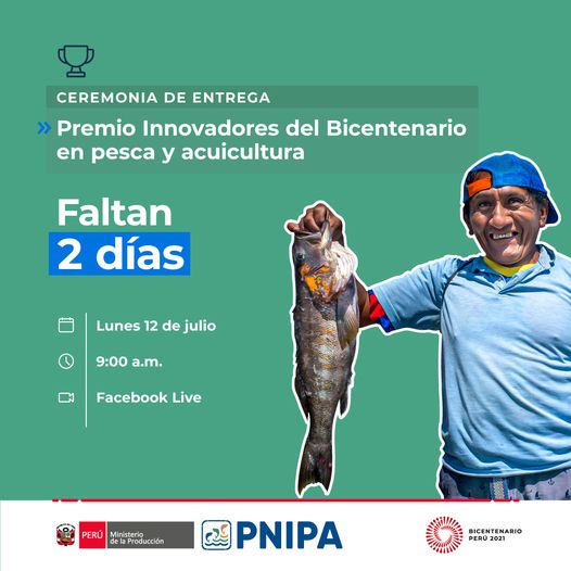 Premiación innovadores Bicentenario pesca y acuicultura PNIPA 12 de julio