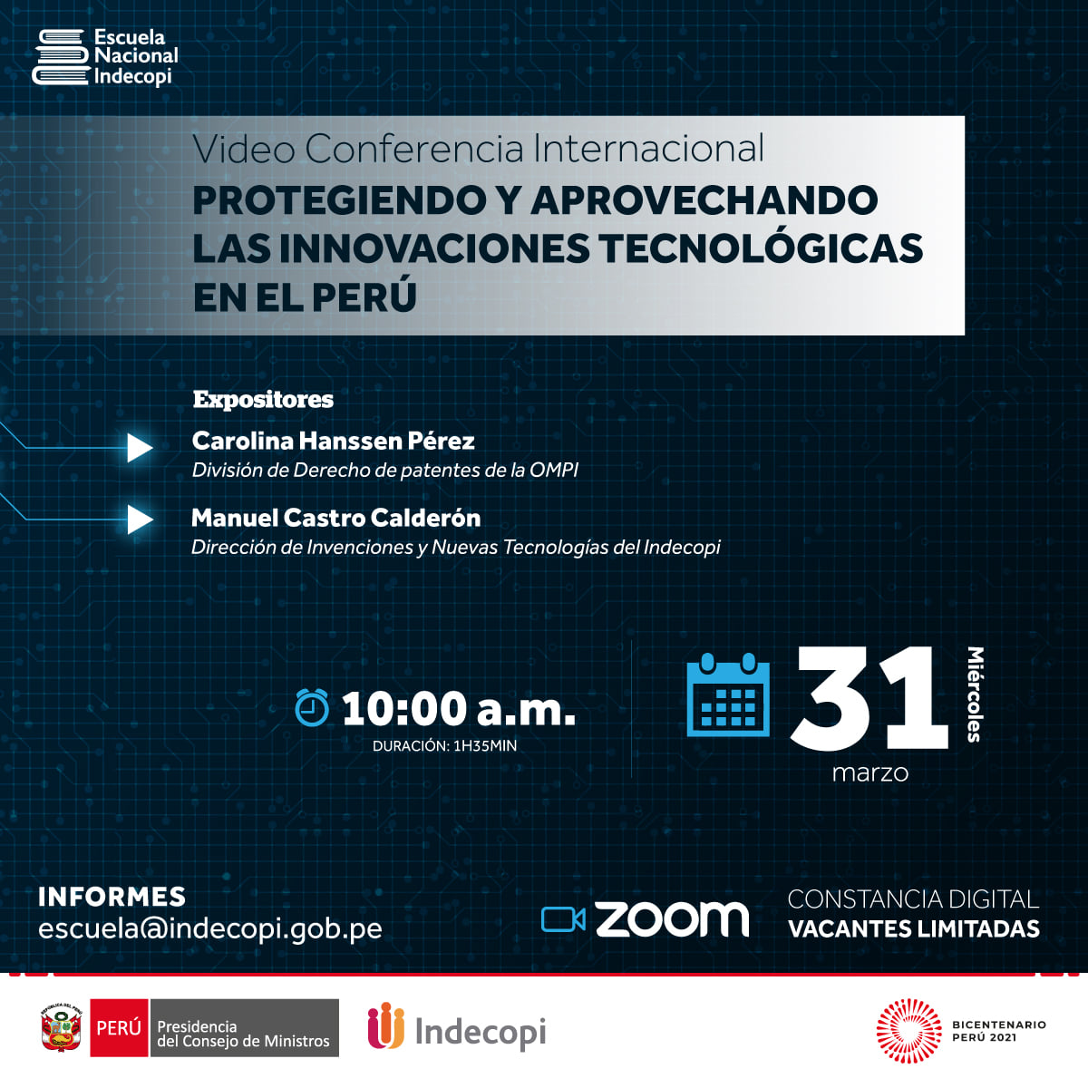 Video conferencia Indecopi 31 marzo