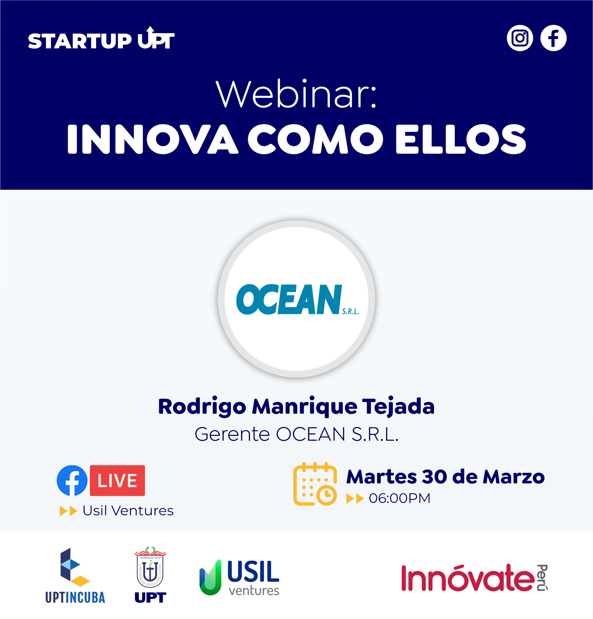 Webinar Innova como ellos 30 de marzo UPT USIL