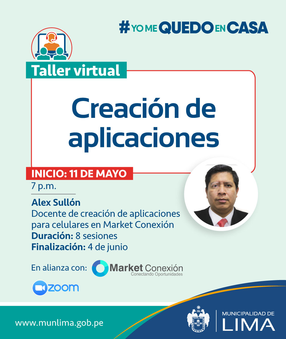 Creación de aplicaciones 11 de mayo Municipalidad de Lima