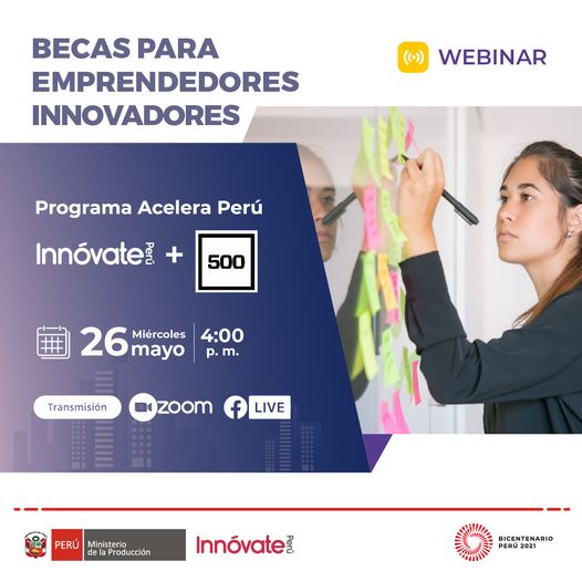 Innóvate Perú y 500 Startups 26 de mayo webinar