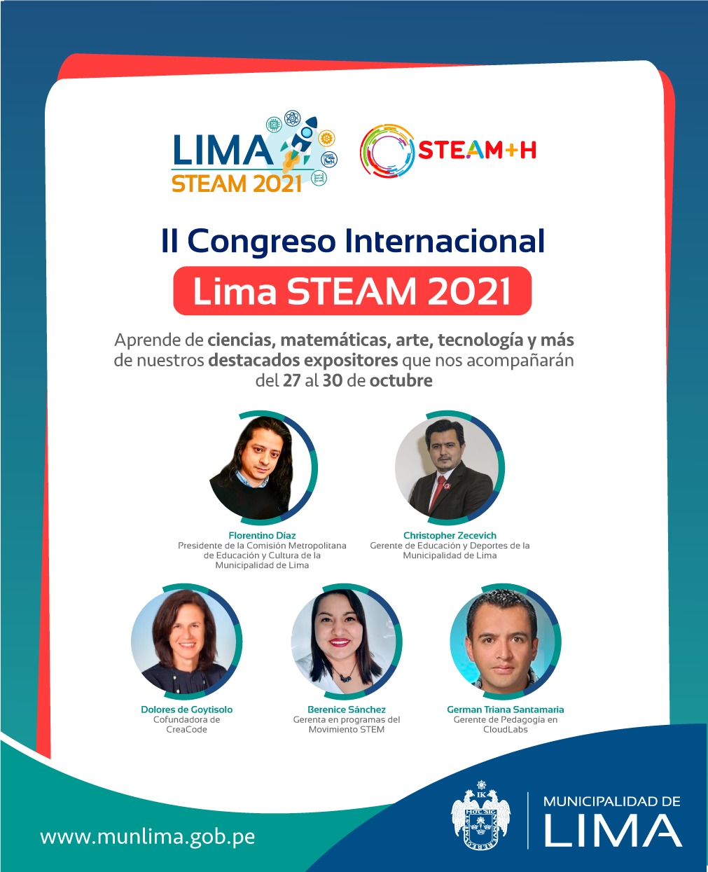Muni Lima 27 al 30 de octubre II Congreso Internaciona STEAM