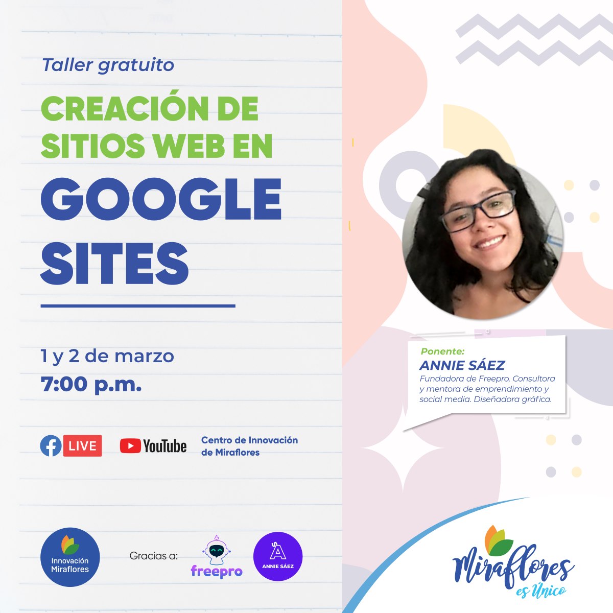 Miraflores taller de creación eb Google sites 1 de marzo