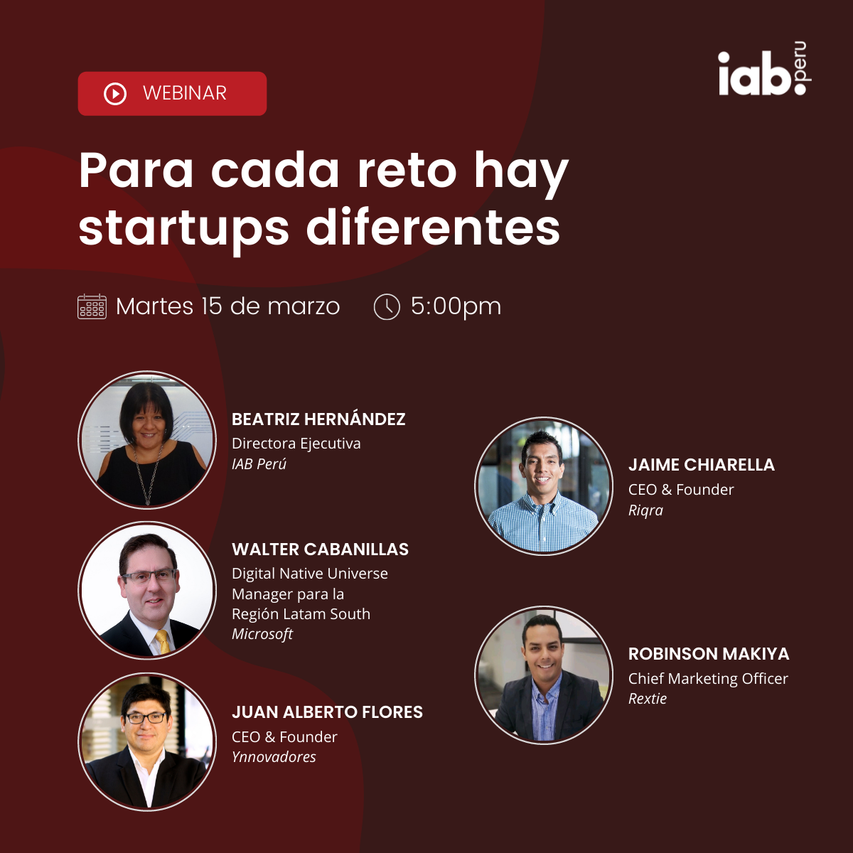 Para cada reto hay una startup diferente IAB Perú 15 de marzo
