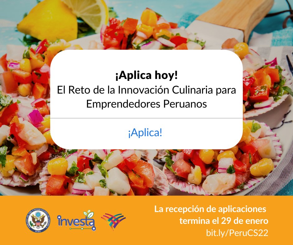 Reto culinario para emprendedores peruanos 29 de enero Investa