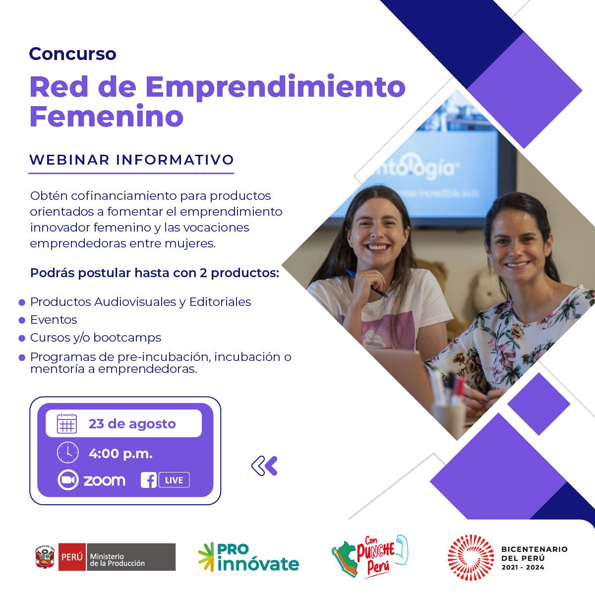 Webinar red de emprendimiento femenino AUGUST23