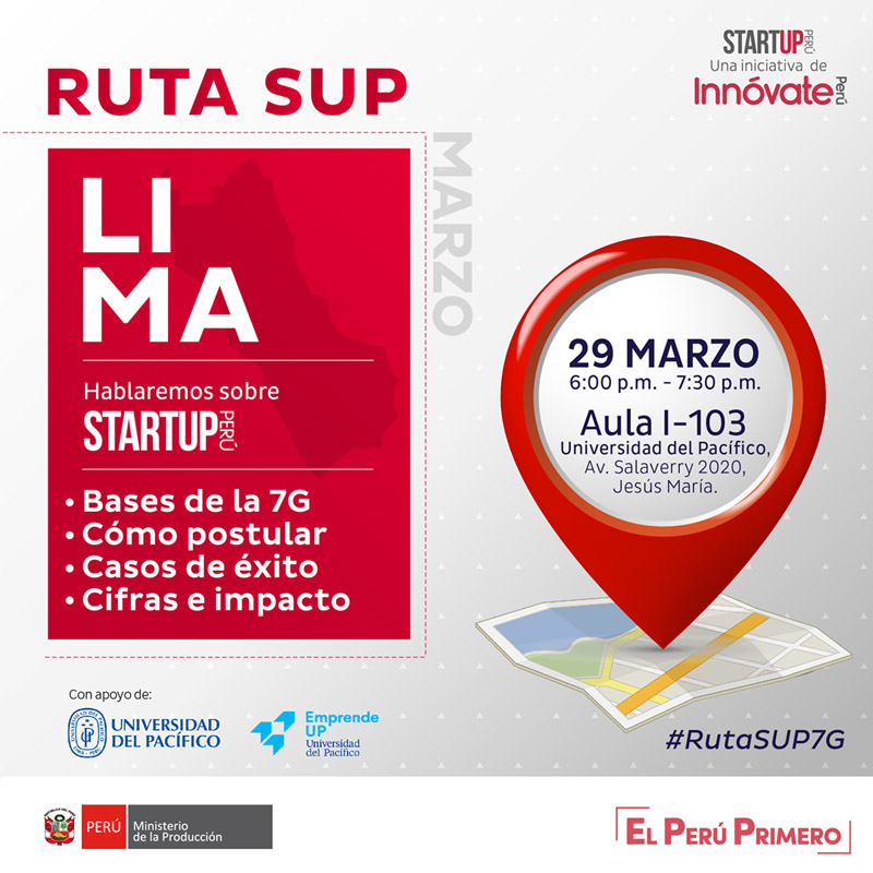 29 DE MARZO RUTASUP LIMA EmprendeUP TWITTER