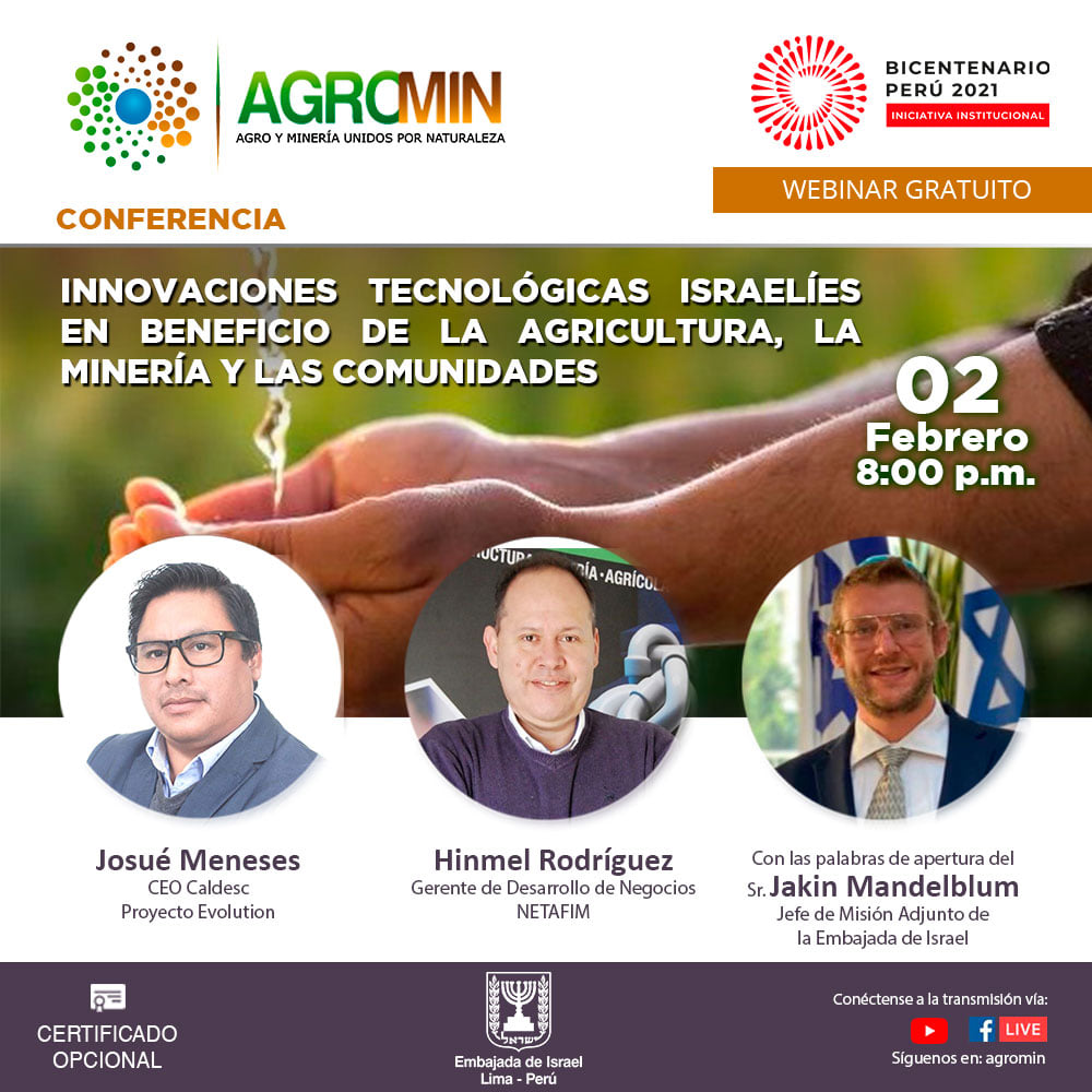 Innovaciones tecnológicas en el Perú Embajada de Israel en Perú 2 febrero