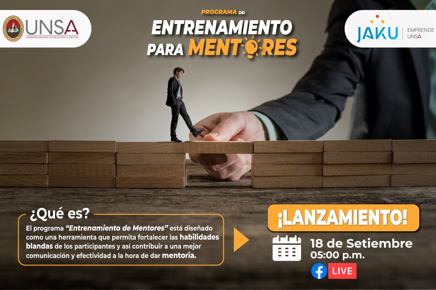Mentores Jaku emprende UNSA 18 de setiembre
