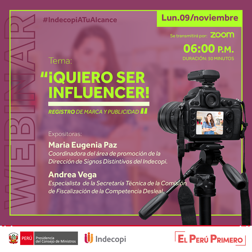 Quiero ser influencer Indecopi 9 de nov