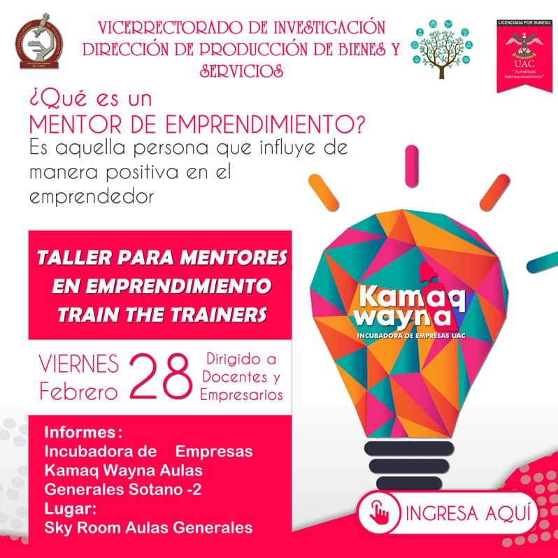 TALLER PARA MENTORES EN EMPRENDIMIENTO redes sociales