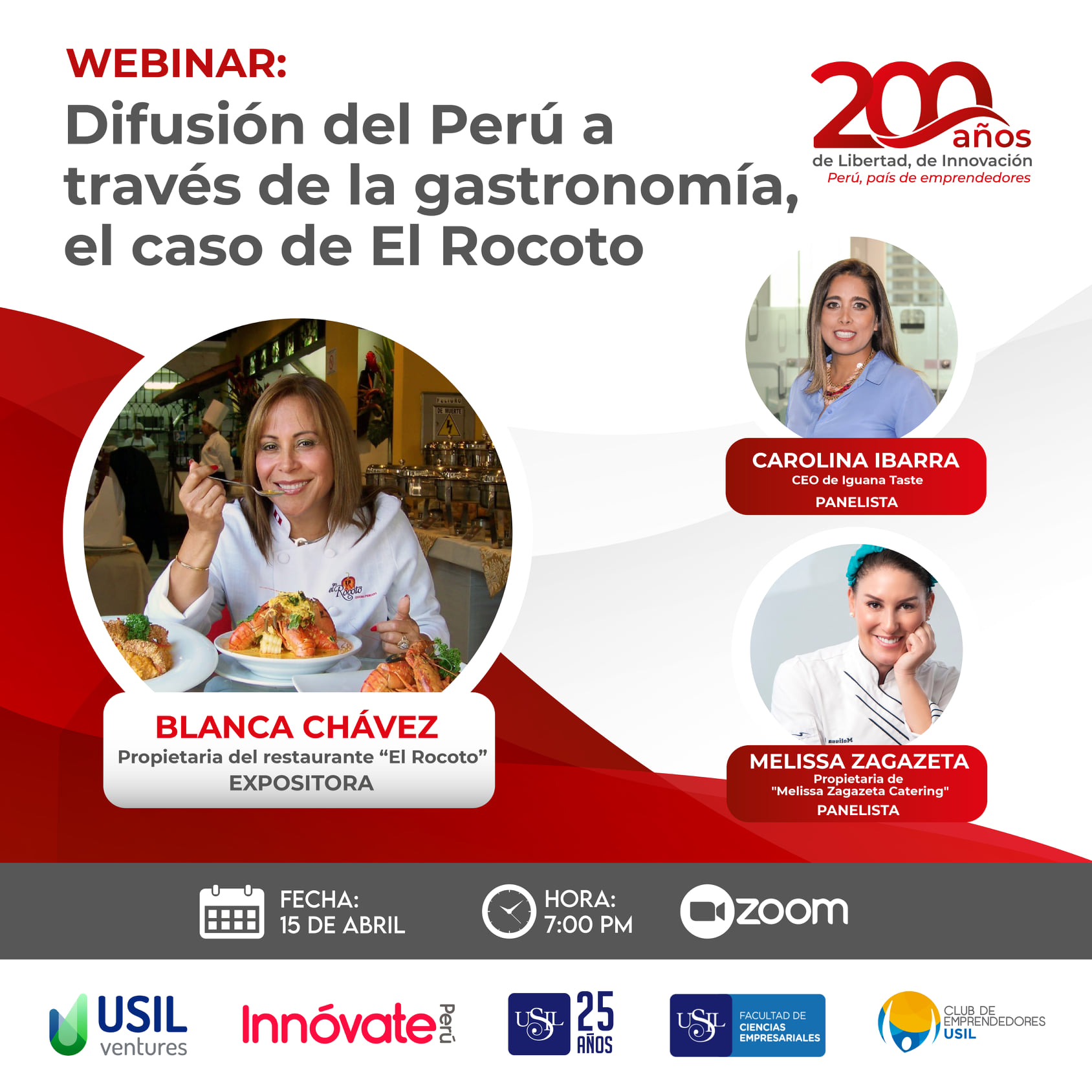 Webinar gastronomía el caso rocoto 15 de abril Usil Ventures