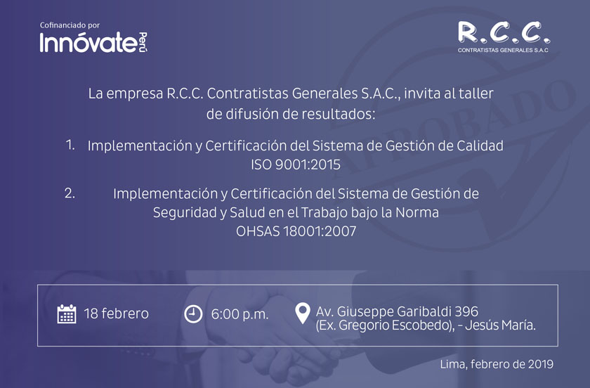 pieza certificacion rcc